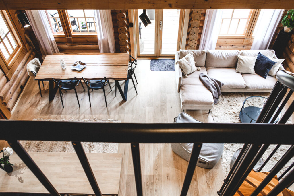 Sisustussuunnittelu hirsihuvilaan Hyvinkäällä - Mariel Interior.